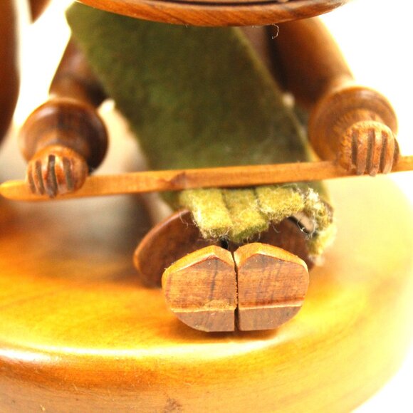 Vintage Mexican Folk Art Wood Hand Crafted Mexican w/Hat Tooth Pick Holder MCM - Picture 6 of 8